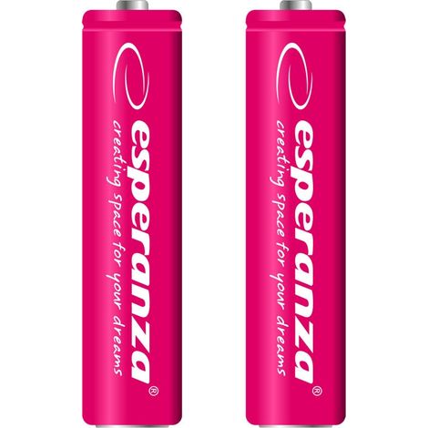 Piles Esperanza AAA 1000 mAh, lot de 2, rouges
