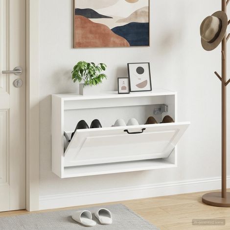vidaXL Wall-Mounted Shoe Cabinet UTRECHT 71 x 17 x 43 cm (1/5)
