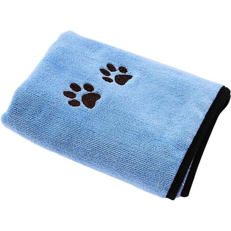 1 Serviette de séchage pour animaux, microfibre, 100 cm x 50 cm, absorbante et rapide, pour chiens et chats de petite à moyenne taille (1/5)