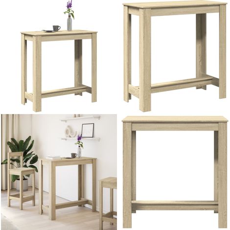 vidaXL Table de bar chêne sonoma 102x50x103,5 cm bois d'ingénierie (1/5)