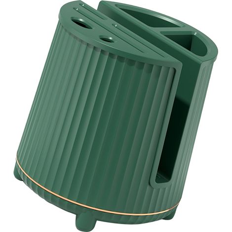 Lot porte-couteaux rotatif multifonction planche à découper cuisine support à couteaux grande capacité égouttoir à baguettes et couteaux couche unique vert foncé (1/5)