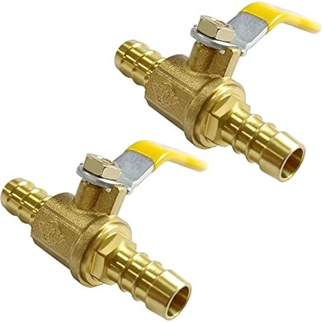 PEX Lot de 2 robinets à boisseau sphérique en laiton sans plomb 1,5 x 1,5 cm (1/4)