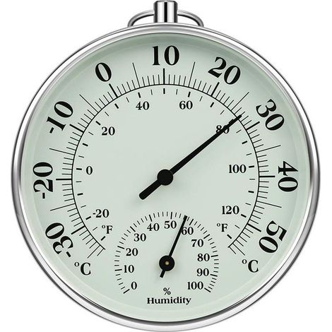 Thermomètre d'intérieur et d'extérieur 10 cm avec thermomètre d'humidité à l'intérieur et à l'extérieur Température de l'air pour moniteur climatisation Humidity Thermomètre Gauge Indicateurs (1/5)
