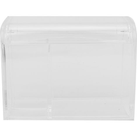 Boîte de rangement transparente pour cotons-tiges, poudriers et accessoires cosmétiques - Organisateur pratique en plastique (1/5)