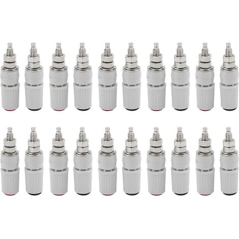 20 pièces Connecteur M5 noir et rouge 24.330 Adaptateur de prise banane 4 mm