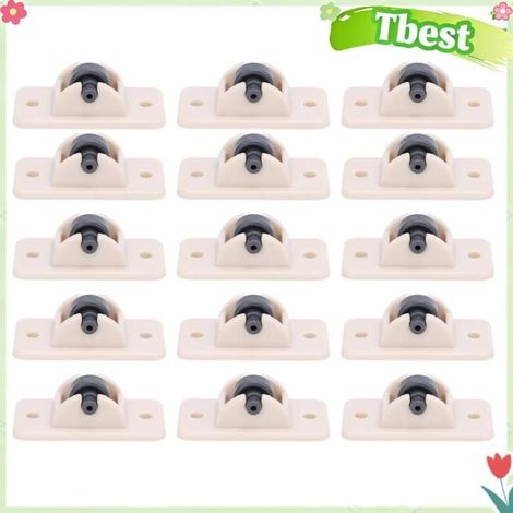 Tbest mini roulettes auto-adhésives en plastique 20 Paquets de Mini Roulettes Auto-adhésives, Petits Meubles à puericulture siege (1/5)