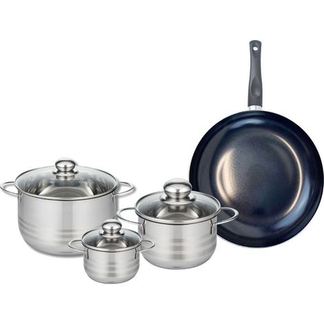 Ensemble de 1 Poêle de cuisson 28 cm et 3 faitouts 12, 16 et 20 cm Elo Prima Brillant (1/5)