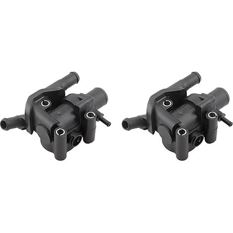 Compatible avec Ford Focus/Kuga 2000-2004 2.0L, boîtier de thermostat automobile à 2 sorties, YS4Z-8592-BD 6X54G9K47880 (1/5)