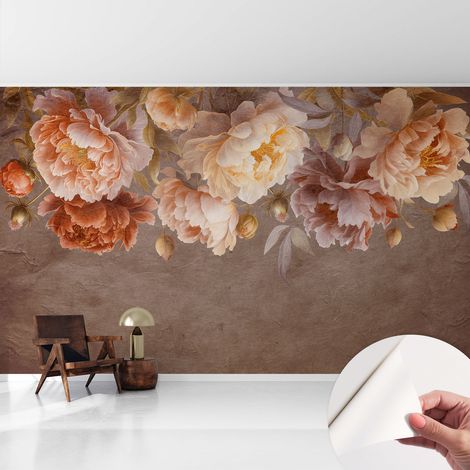 Tapete Selbstklebend - abwaschbar - trendige Wanddeko - elegant Fototapete Blumige Eleganz 416x254 cm (1/5)