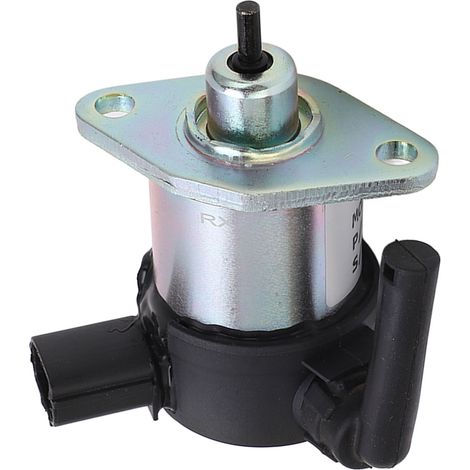Électrovanne d'arrêt carburant 1C010-60015, alliage aluminium, coupure moteur pour Kubota V1505 V3300, 12V DC, soupape de stop diesel. (1/5)
