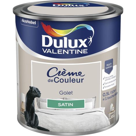 [PROMO] Peinture Crème De Couleur Satin Galet 0,5 L - Dulux Valentine