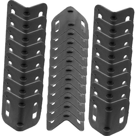 100 protège-coins pour meubles plastique noir pour bureau (1/5)
