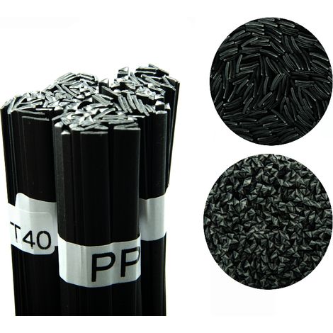 Saldatura Plastica PP+T40 Nero 100g – Alta Qualità, Granuli Puri Drut 42 cm, Temperatura 270-340°C Per Auto, Cruscotti, Paraurti