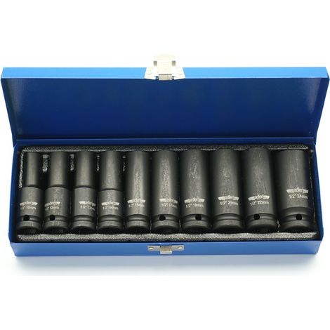 Adler Europe Set di bussole lunghe ad impatto in metallo