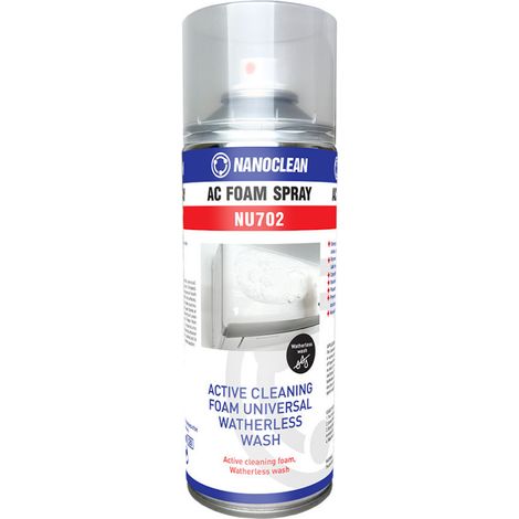 Mousse active nettoyante universelle lavage sans eau pour groupe intérieur aérosol 400mL NANOCLEAN