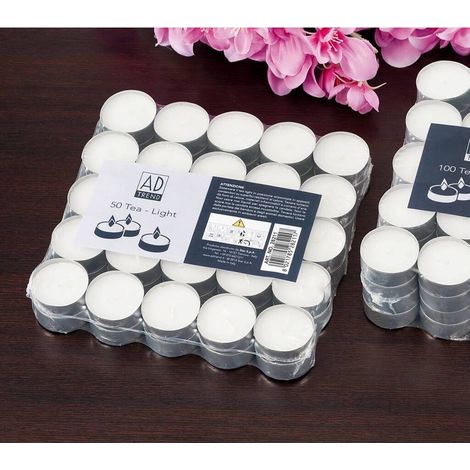 SET 50 TEALIGHT 9GR 3.6CM BIANCHE