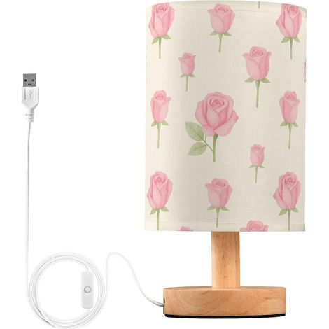 Lampe de table florale rose pour dortoir universitaire petits (1/5)