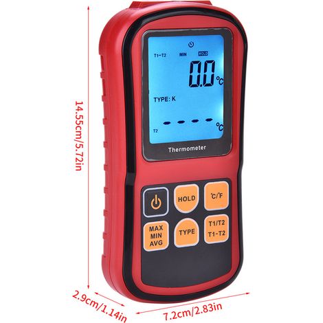 Thermomètre numérique GM1312 à double canal avec affichage LCD (1/5)