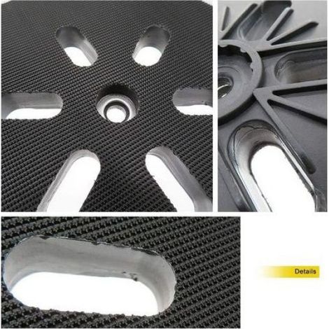 Disque à lamelles abrasif - Grain 80 pour ponçage bois dur Plateau 6 trous - Compatible Bosch GEX 150 (1/5)