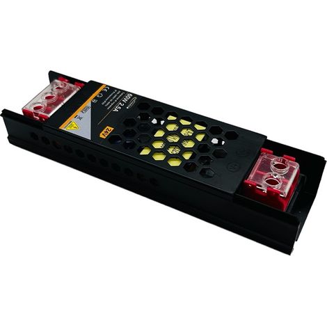 Alimentatore trasformatore slim ultra sottile 24V 2.5A 60W nero AC 180V - 240V led telecamere (1/4)