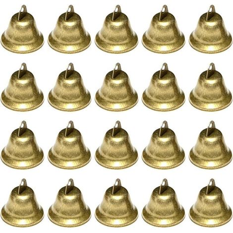 Petites clochettes, 20 pièces clochettes vintage pour décoration de mariage et de festival, clochettes de Noël pour arbres de Noël, clochettes en métal pour porte-clés, artisanat. (1/5)