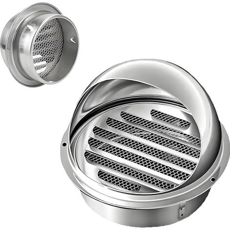 Grille D'Aération En Acier Inoxydable, Grille De Ventilation, Murale Ventilation, 120 Mm Grille d Aeration Pour Pot d'Échappement De Mur Extérieur, Air Frais, d'Échappement (1/5)