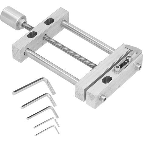 Étau plat, Mini pince, perceuse de Table en métal, outil d'étau de presse avec clé hexagonale pour le travail du bois (1/5)