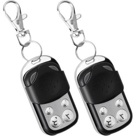 2Pcs Telecommande Universelle Portail 433.92 MHz, Telecommande Garage Universelle sans Fil, Bip Portail Universelle Compatible Rolling Code à 4 Boutons pour Porte de Garage et Voiture (1/5)