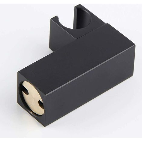royaluxe - Support de Douche Noir Mat Support Pommeau de Douche Montage Mural Support de Douche à Main Laiton Support de Tête de Douche (1/5)