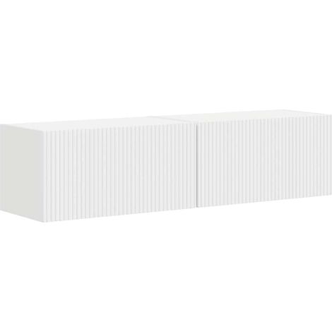 Maison Exclusive - Meuble TV mural 2 pcs Blanc 60 x 31 x 29,5 cm Bois d'ingénierie