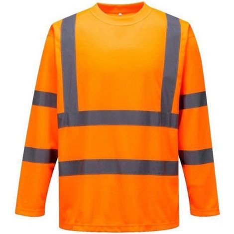 Tee-shirt Haute Visibilité - Manches Longues - Polyester Nid D'abeille 150 G M2 - Certifié EN ISO 20471 Classe 3 - Orange - Unité (1/4)