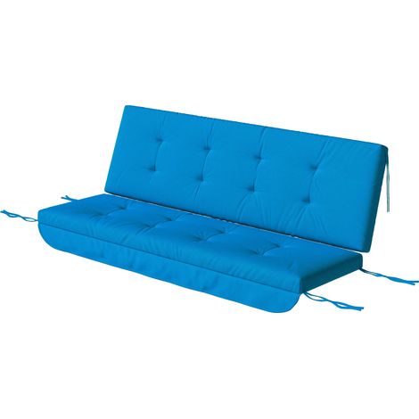 Ensemble coussins balancelle Hollywood 170 cm bleu - Coussin assise dossier latéral