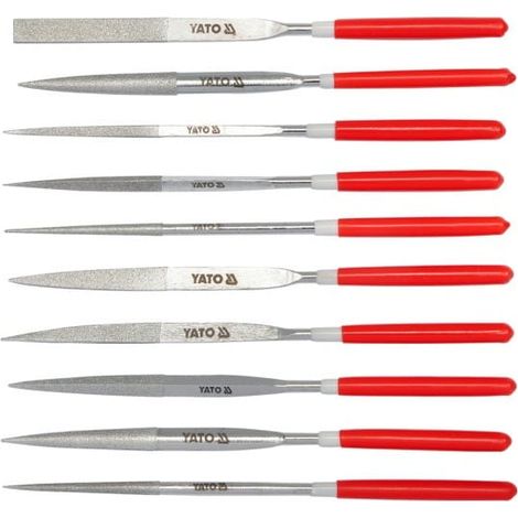 YATO, modelo YT-6151, Limas de diamante 4 x 160 x 50 mm, ideal para trabajos de precisión en metal, piedra y cerámica, herramienta profesional de alta resistencia