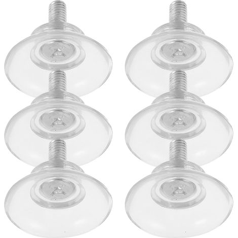 KICHOUSE en PVC ventouses rondes transparentes lot de 6 avec