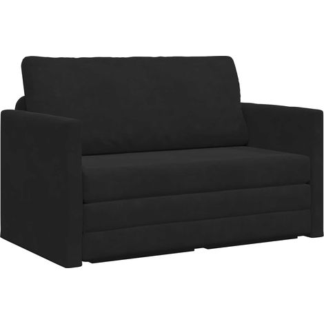 Folding Sofa Bed Black 124 x 71 x 78 cm Velvet vidaXL
