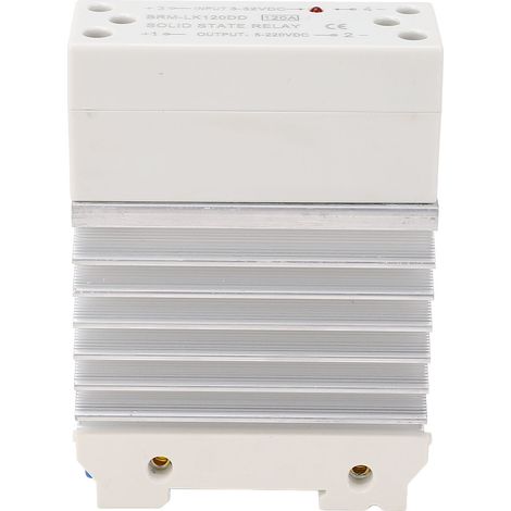 Module SSR monophasé de relais à semi-conducteurs sur Rail Din DC 120A avec entrée de dissipateur de chaleur sortie 3-32VDC 5-220VDC (1/5)