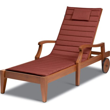 Coussin imperméable pour Chaise Longue 183 x 53 cm Henné chiné (1/5)