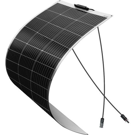 Panneau Solaire, Monocristallin, Design Léger et Flexible, Blanc 120w (1/2)