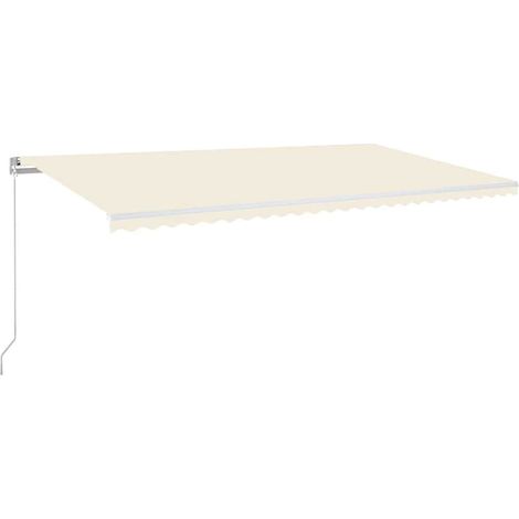 Maison Exclusive - Tenda da Sole Retrattile Manuale con LED 600x300 cm Crema (1/5)