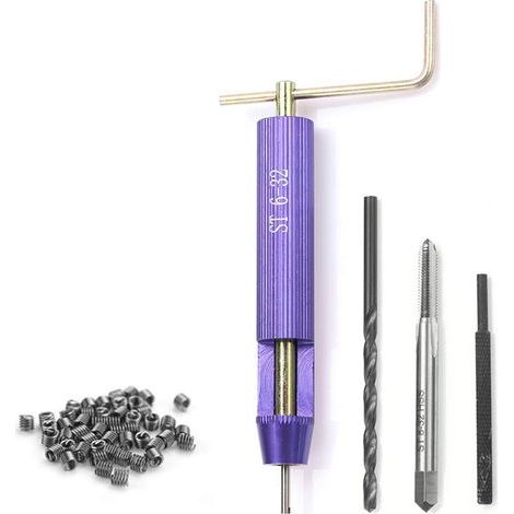 50-teiliges Set mit Gewindeeinsätzen aus Edelstahl für 8-32UNC x 1,5D-Schrauben (Zoll). (1/5)