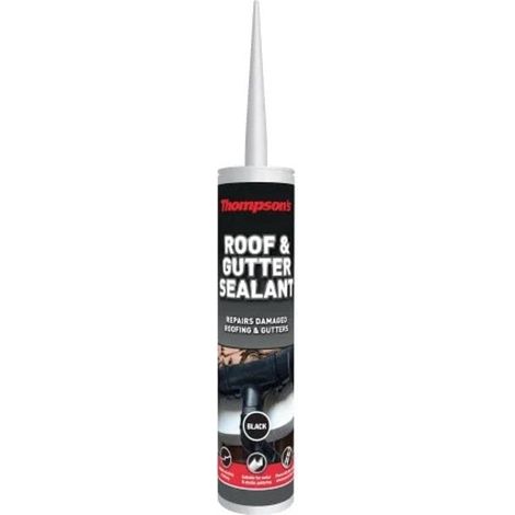 Ronseal 34030 Thompson's Roof & Gutter Sealant Black 310ml RSLTRGSB310