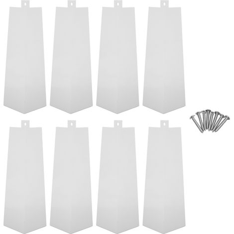 8PCS Aluminum Siding Corners 8 Inch Outside Siding Corner Trim with Screws for House Exterior Corner Aesthetics Program White (1/5)