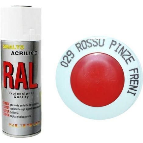Bomboletta Spray Rosso Pinze Freni Alta Temperatura Rapida Essiccazione