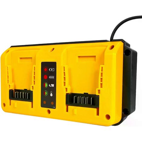 90-W-Akkuladegerät als Ersatz für Dewalt 18V/20V Lithium-Akkus (wiederaufladbar) DCB207, DCB206, DCB204, DCB203 (Schnell-Doppelladegerät) (1/4)