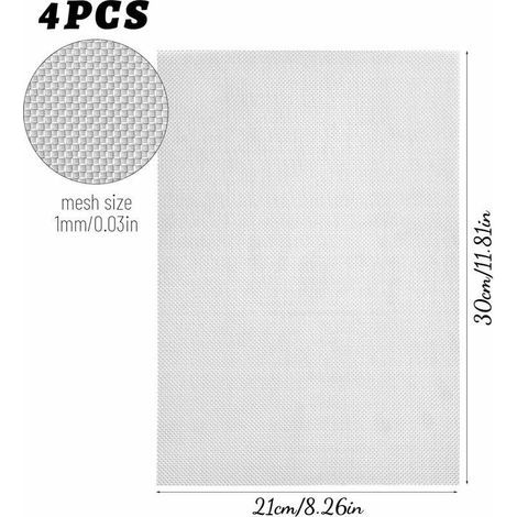 Shmshng – Lot de 4 grilles en acier inoxydable 30 x 21 cm – Protection contre insectes et rongeurs – Diamètre de trou 4,5 mm – Pour fenêtres et cuisines (1/5)