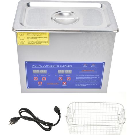 Nettoyeur Ultrasonique Minuterie Numérique Chauffant PS-20A 3.2L Prise US 110-120V (1/5)