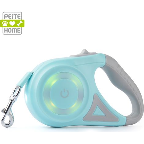 Laisse rétractable pour animaux à LED changeant de couleur (activation tactile) — Laisse lumineuse pour chien de 5 mètres Couleur orange (1/4)