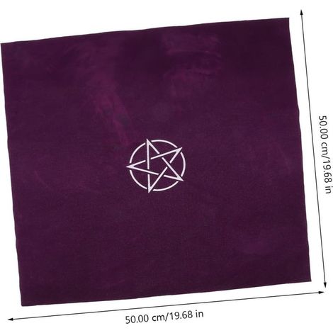 1 nappe de tarot pour la divination et les jeux de tarot, motif pentagramme uni, pour tarologues, thérapeutes et psychologues (1/4)