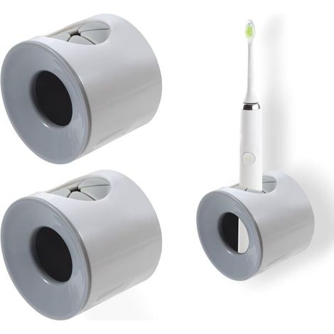 2-teiliger Wand-Zahnbürstenhalter, universeller Halter für elektrische Zahnbürsten, Wand-Zahnbürstenhalter zur Montage ohne Bohren, Zahnbürsten-Organizer fürs Badezimmer