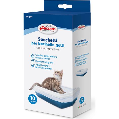 Sacchetti di ricambio per bacinelle gatti confezione da 10 pezzi